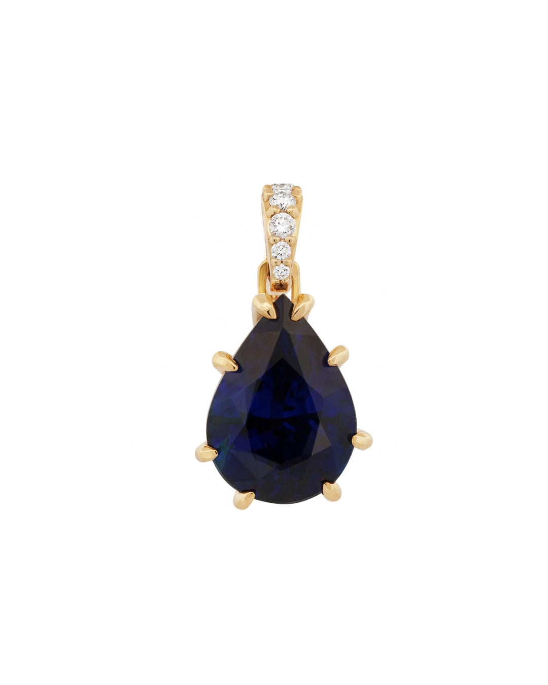 Blue Sapphire Diamond Gold Necklace