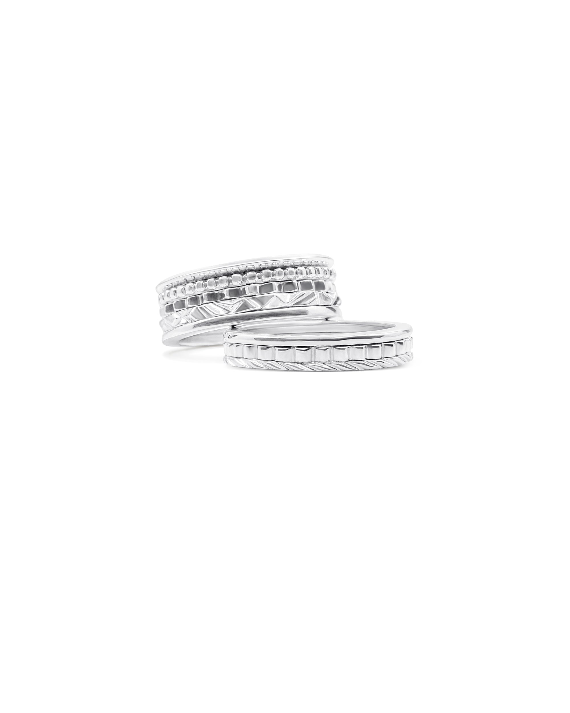 Babel Sterling Silver Ring Set