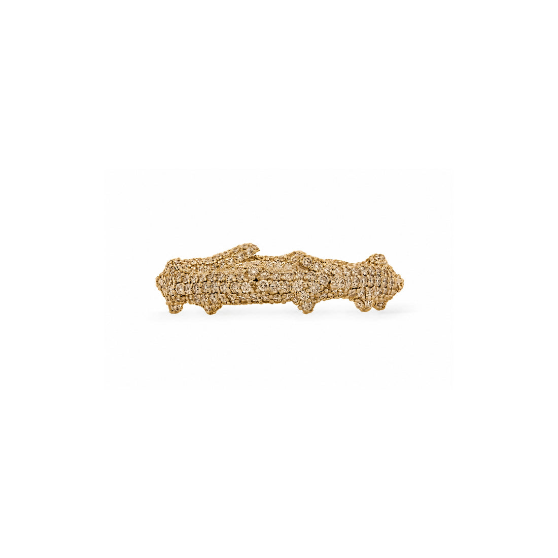 Flora Spina Pavé Brown Diamond Gold Ring