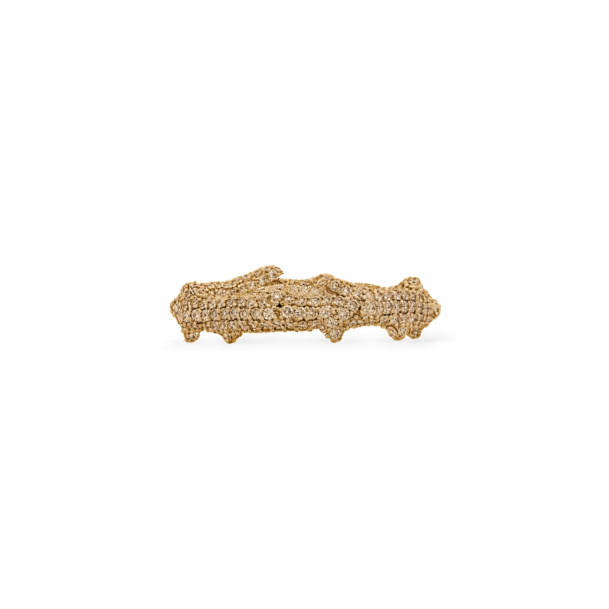 Flora Spina Pavé Brown Diamond Gold Ring