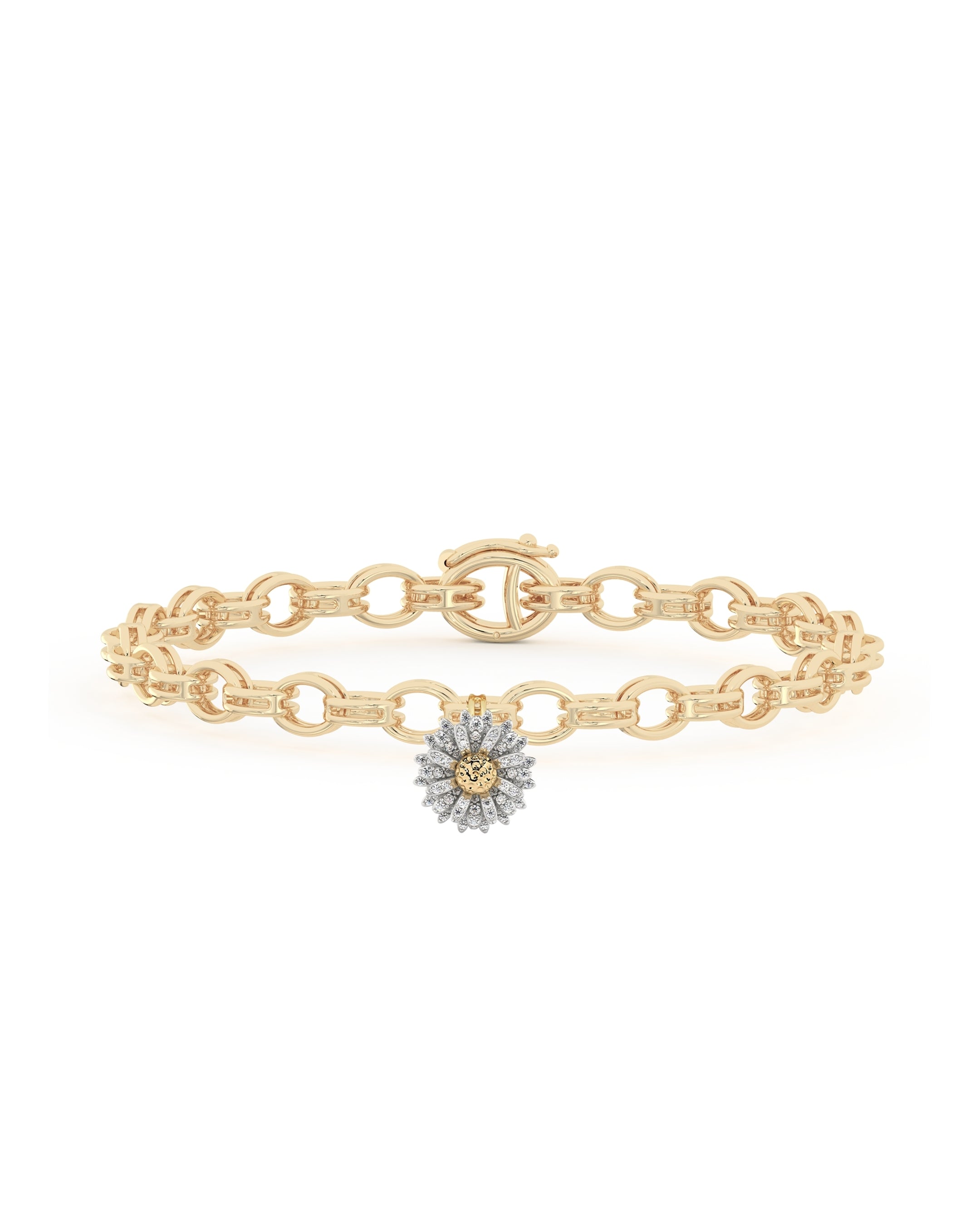 Flora Maxi Daisy Pavé Diamond Bracelet