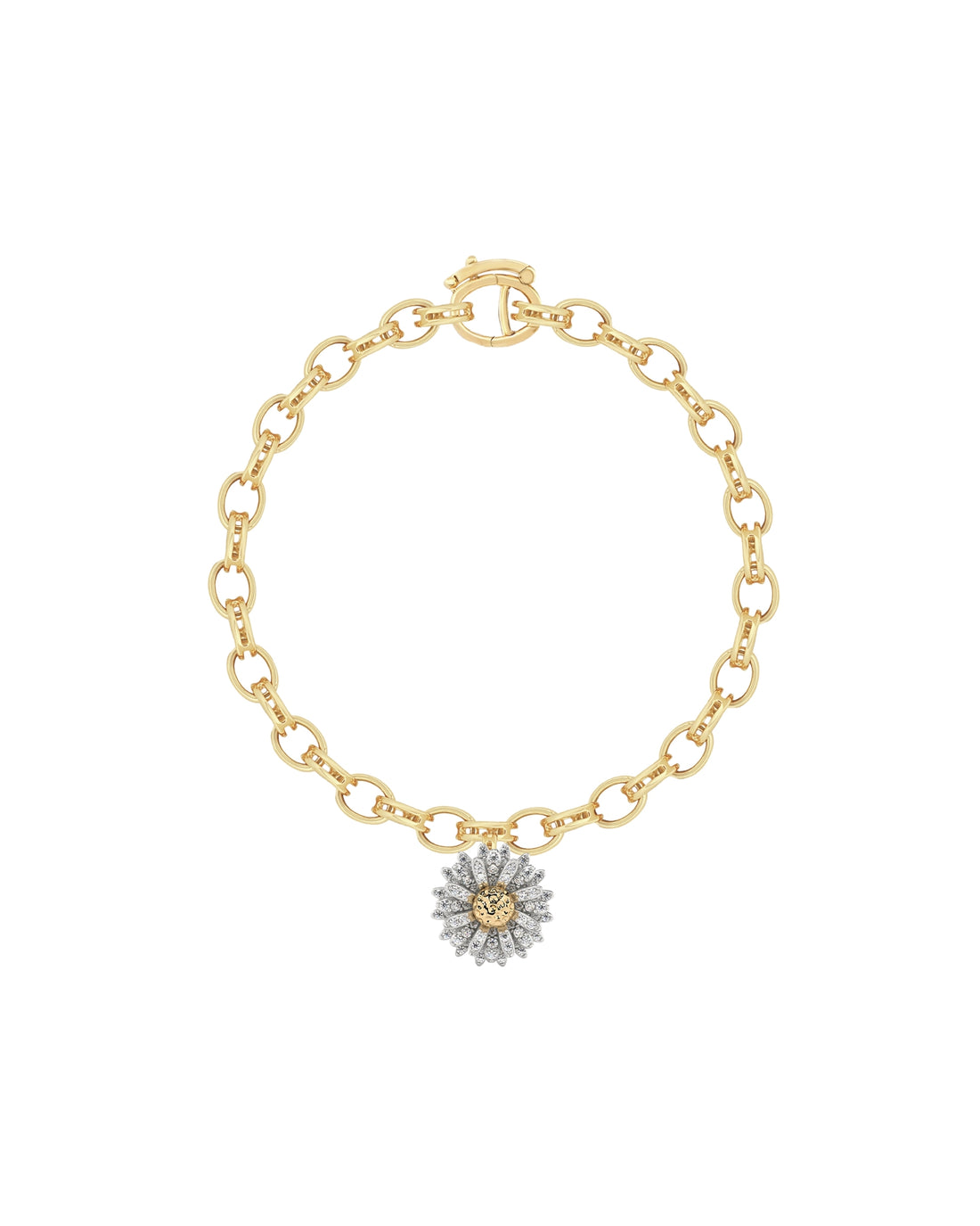 Flora Maxi Daisy Pavé Diamond Bracelet