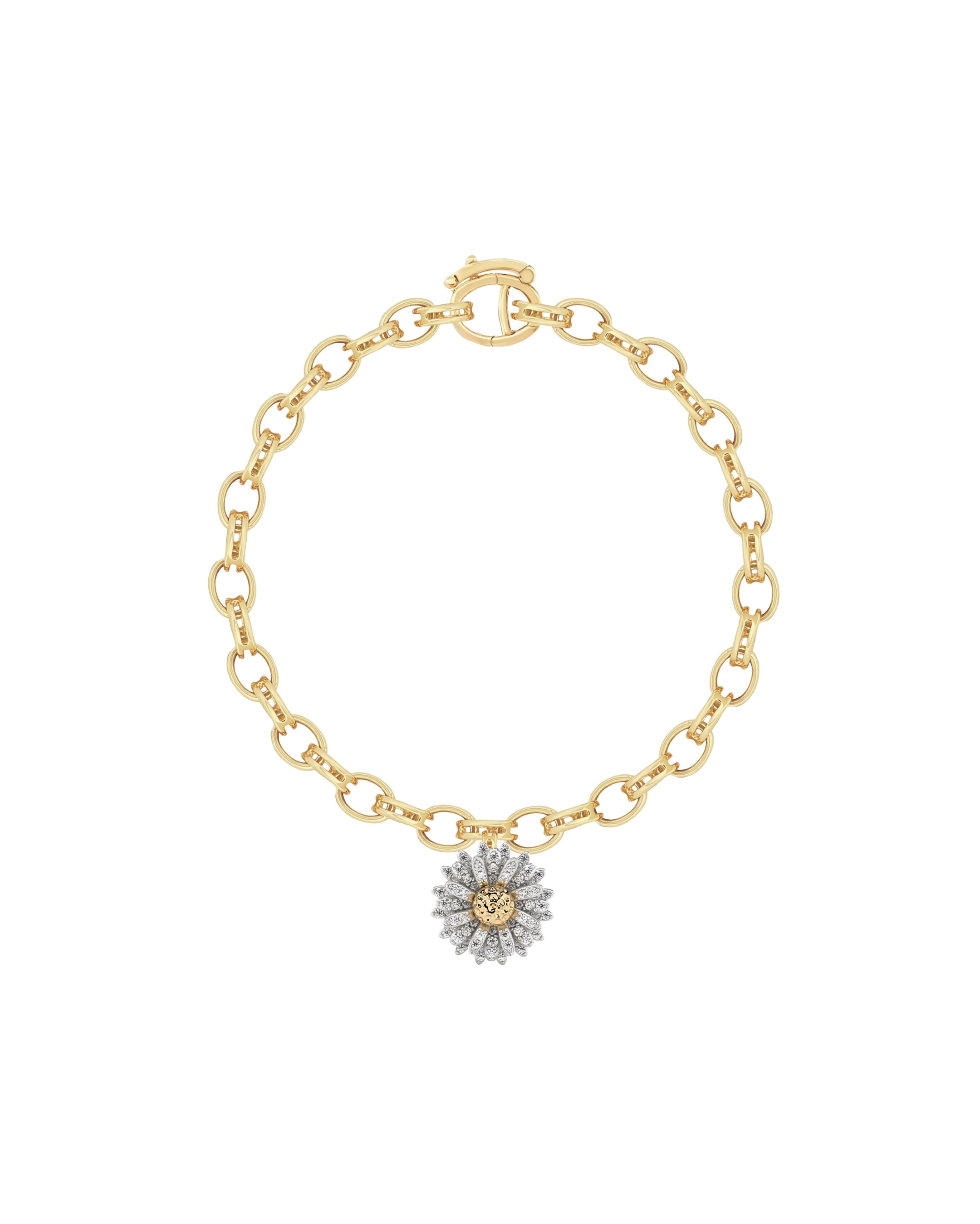 Flora Maxi Daisy Pavé Diamond Bracelet