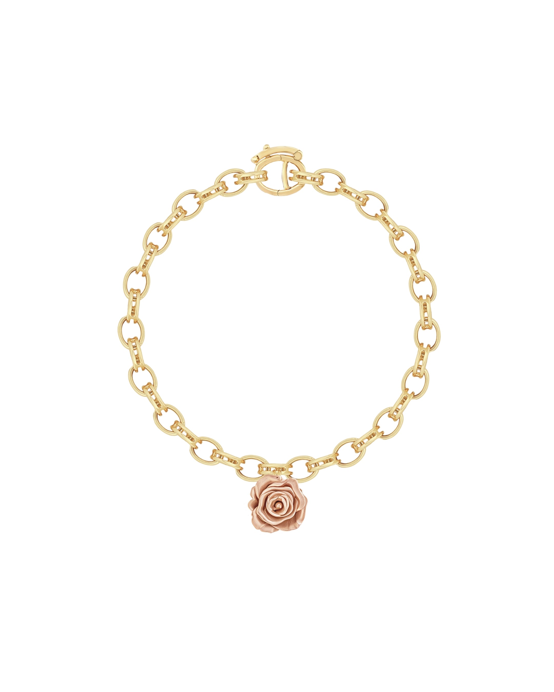 Maxi Rose Gold Charm Bracelet