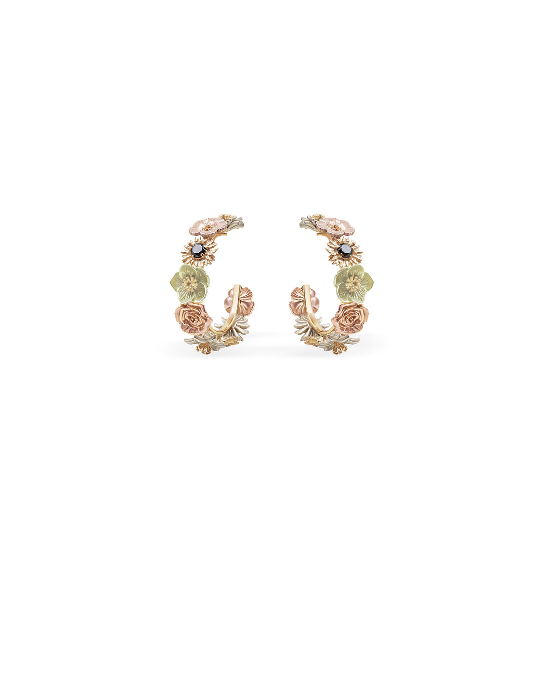 Flora Macro Hoop Earrings