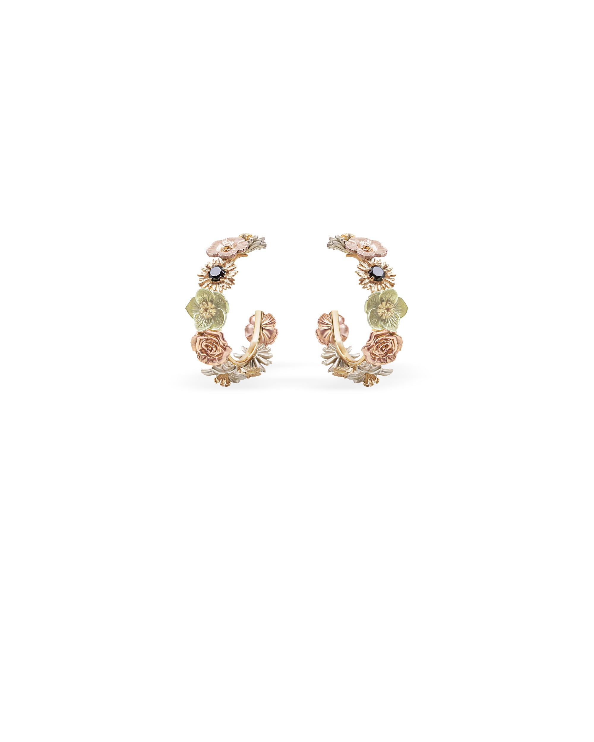 Flora Macro Hoop Earrings