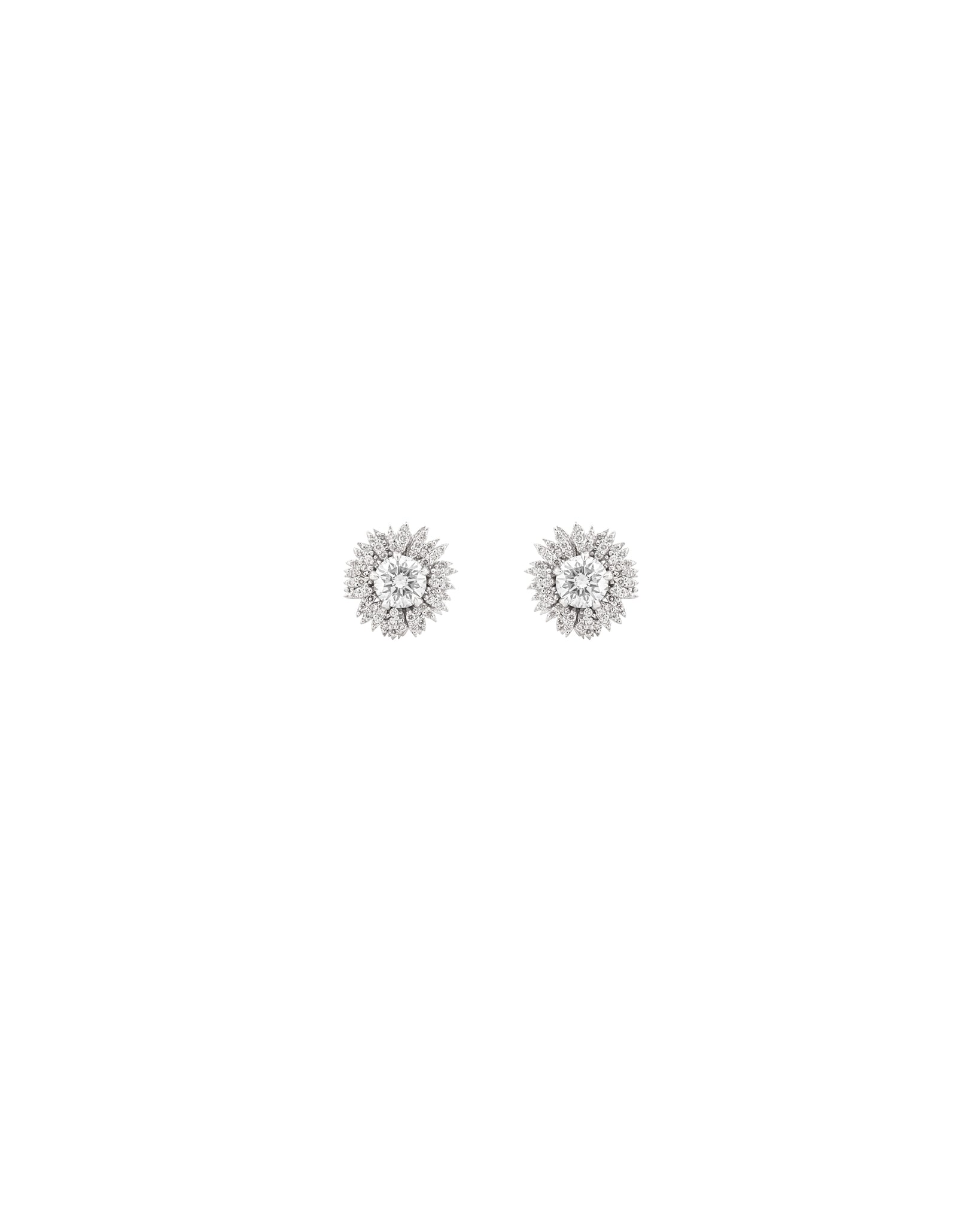 FLORA Pave Diamond Helios Earrings - 18k