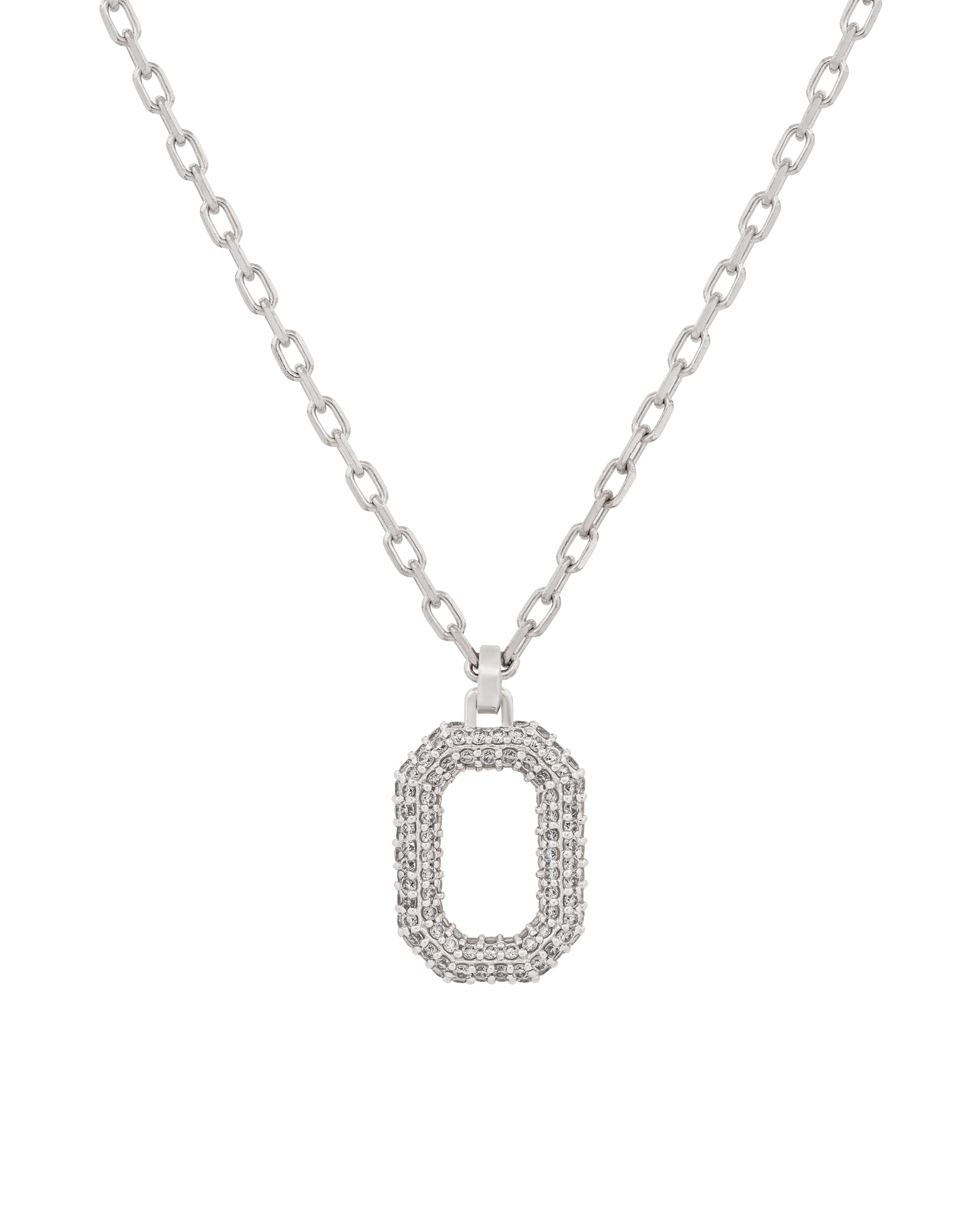 18k gold Pave White Diamond Mirror Logo Pendant Necklace – Bernard