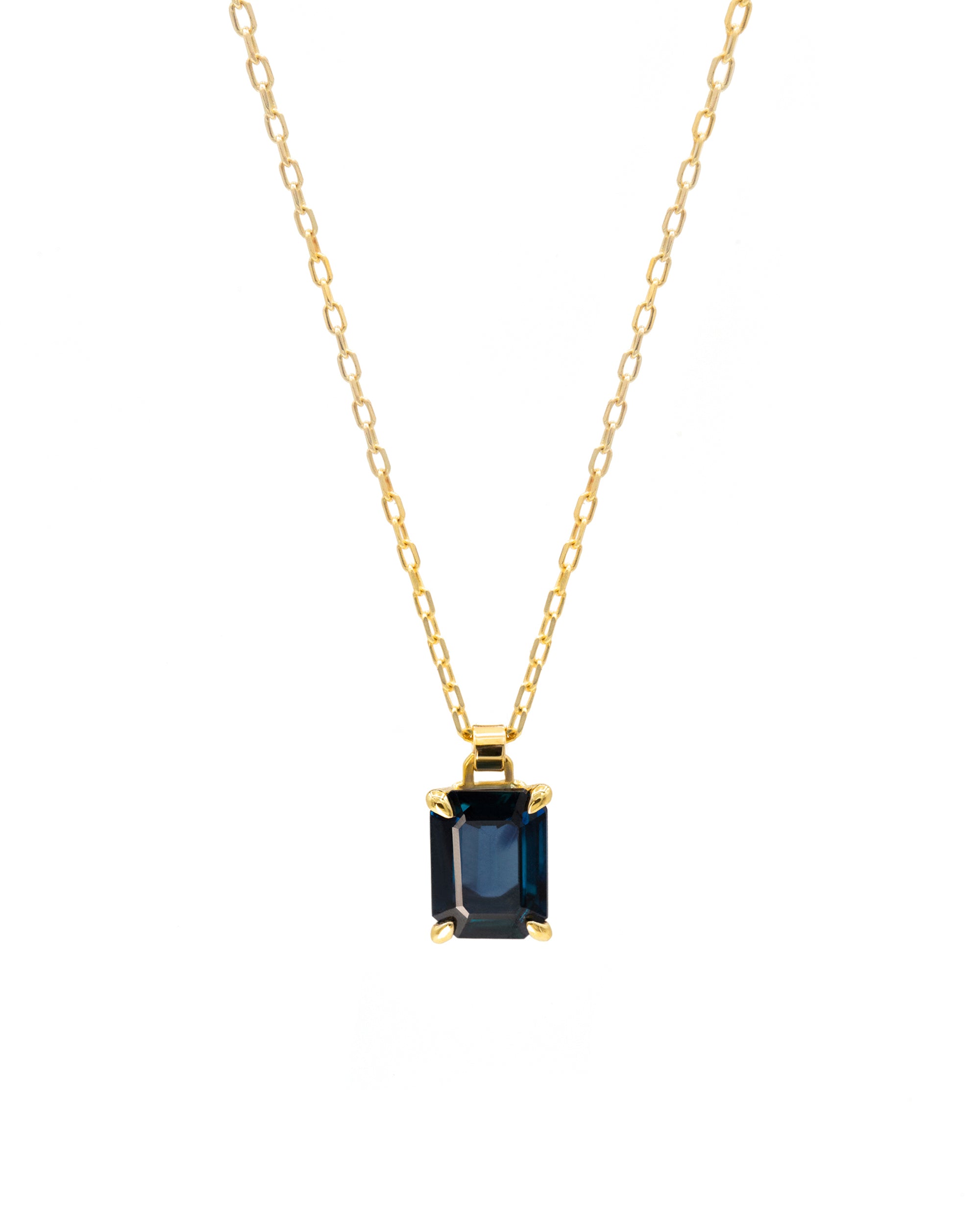 GS-01 18k Gold Sapphire Pendant Necklace