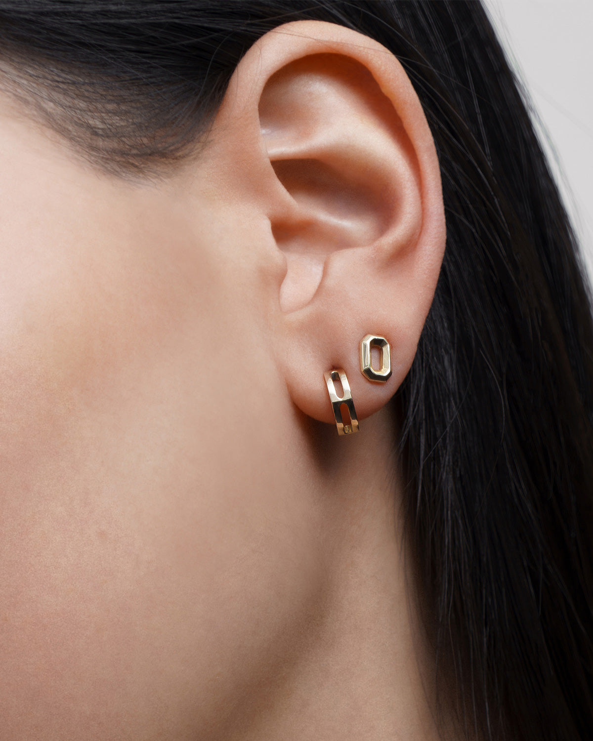 Mirror Logo Stud Earrings