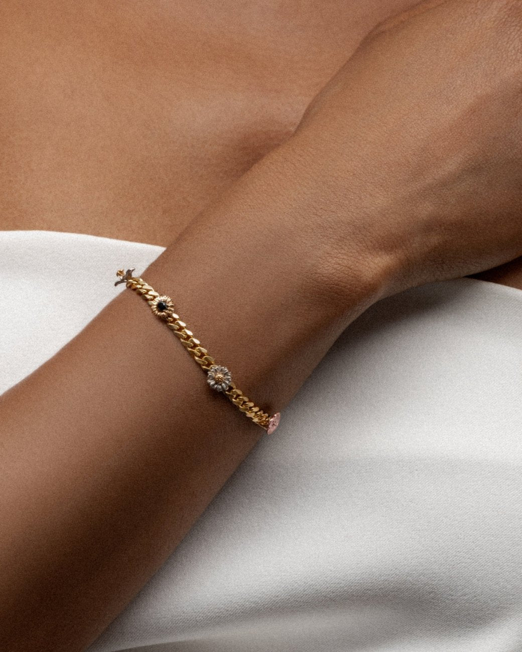 Flora Gold Curb Bracelet