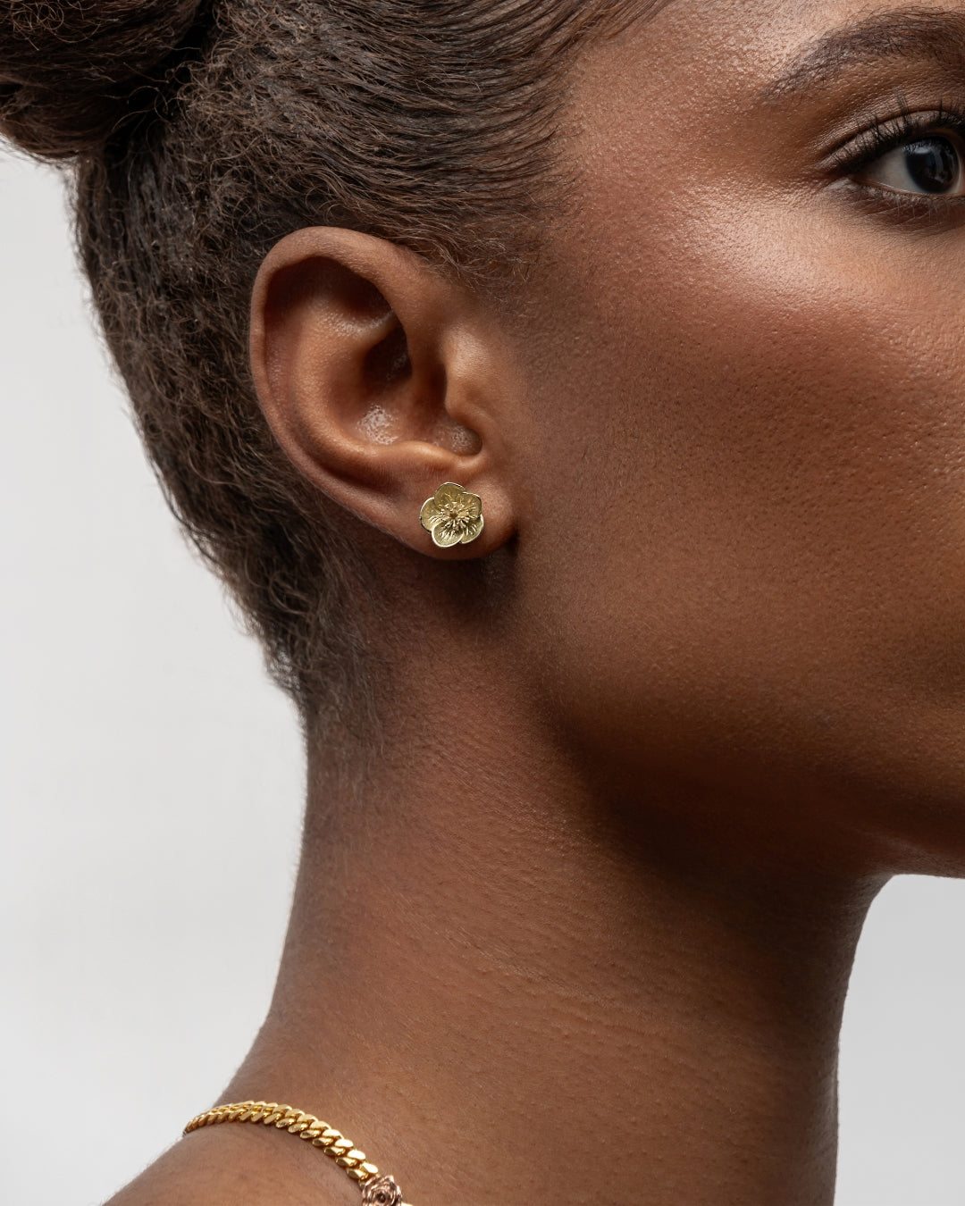 Flora Maxi Hellebore Stud Earrings