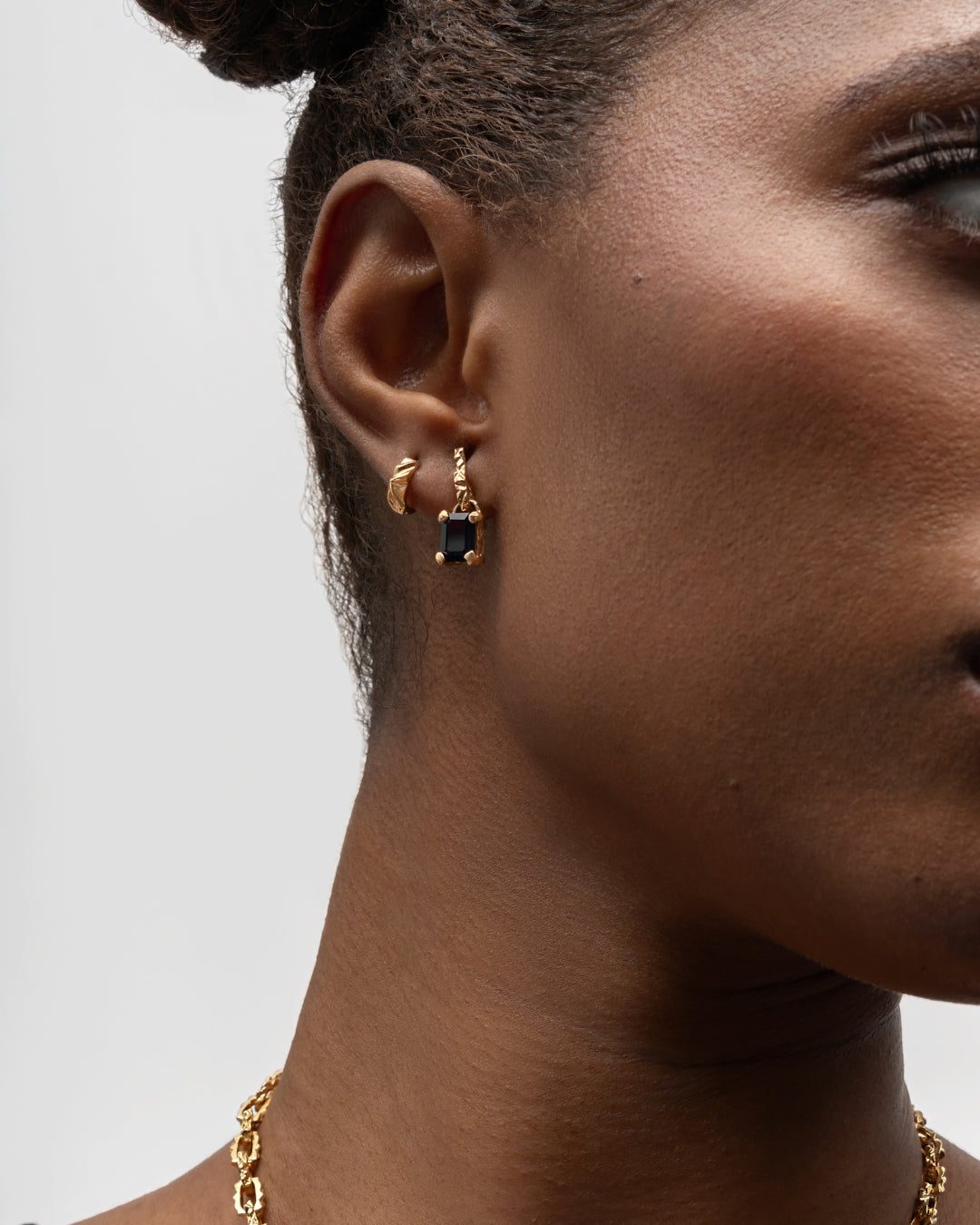 Mirror Nano Wide Hoop Earrings
