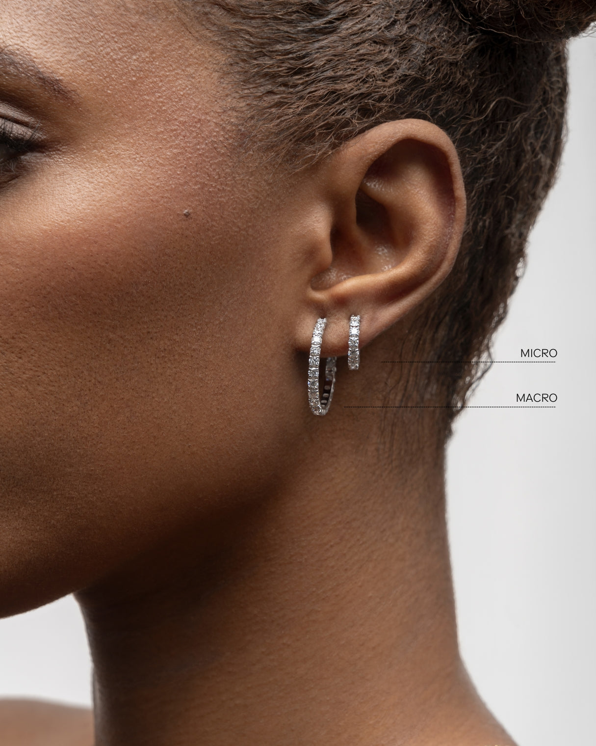 Aura Macro Diamond Hoop Earrings