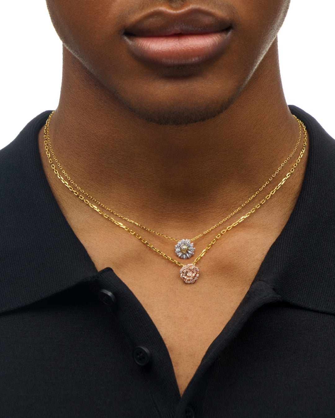 Flora Maxi Daisy Pavé Diamond Necklace