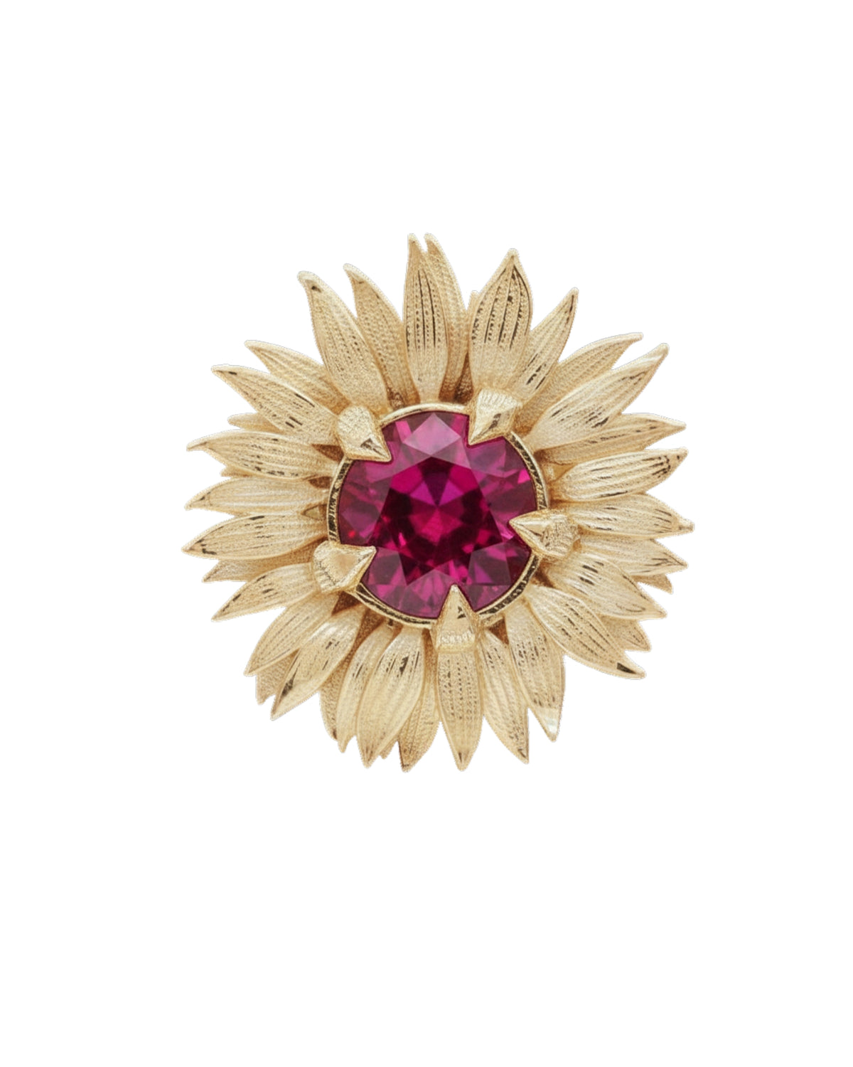 Flora Maxi Sunflower Birthstone Stud Earrings