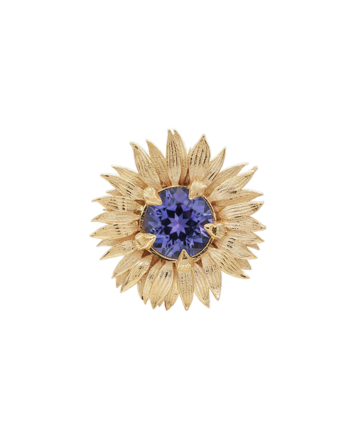 Flora Maxi Sunflower Birthstone Stud Earrings