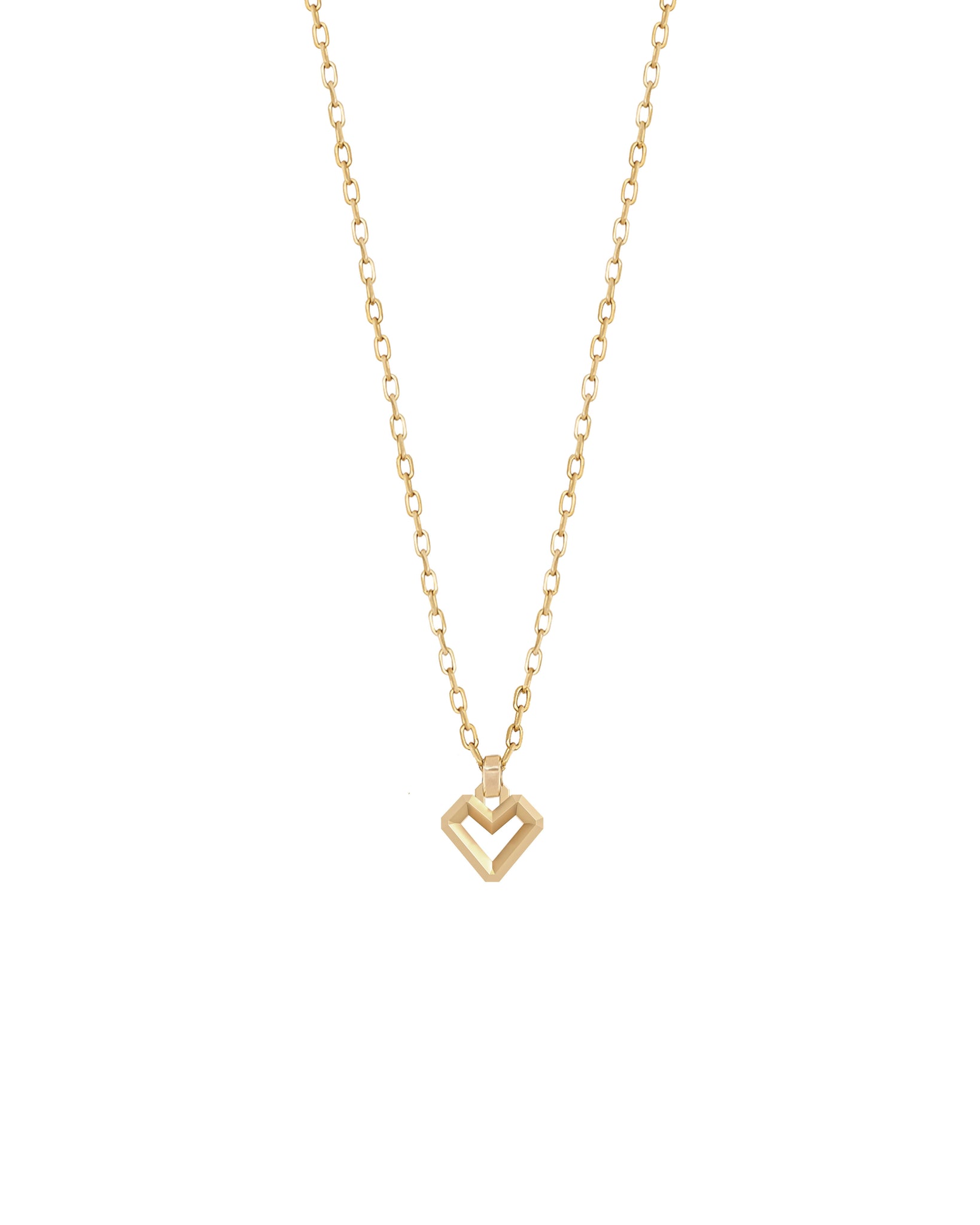14K Gold Heart Charm Necklace